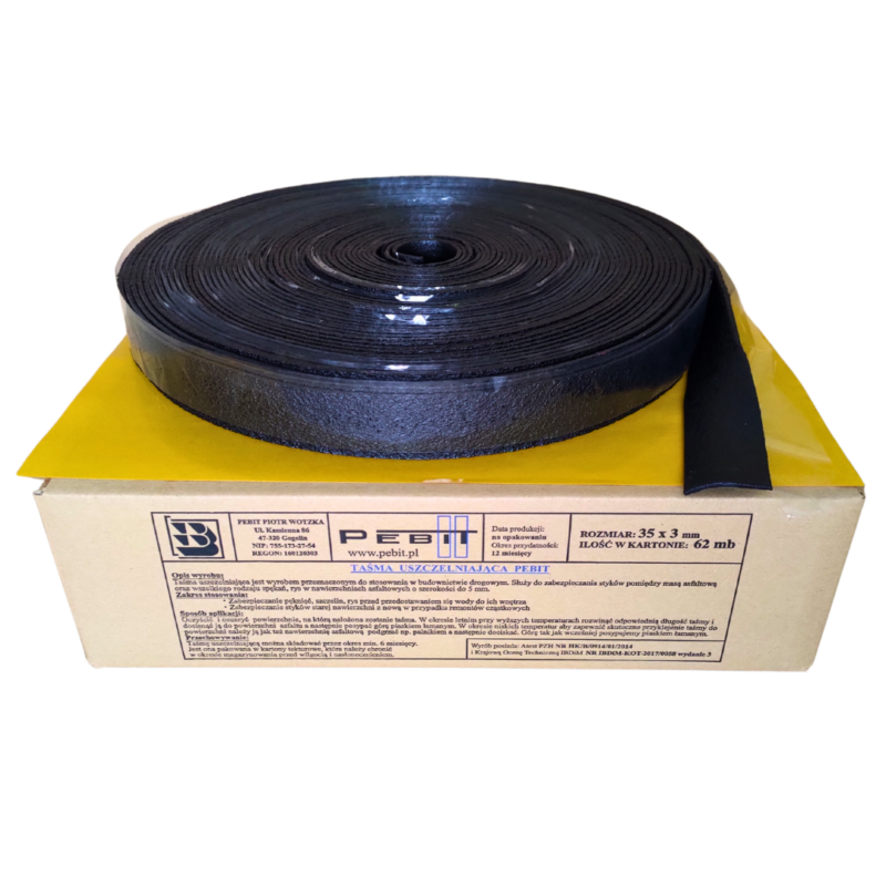 PEBIT bitumenes tömítőszalag aszfaltfelületek felületi javításához. 3 mm-nél nem szélesebb repedések és karcolások gyors lezárására. Mennyiség kedvezmény! Rendelj most!