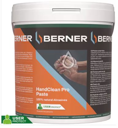 Extra erős kéztisztító paszta olaj, zsír és bitumen ellen. Bőrbarát, természetes dörzsanyaggal. 10 literes gazdaságos kiszerelés ipari felhasználásra. Rendelj most!